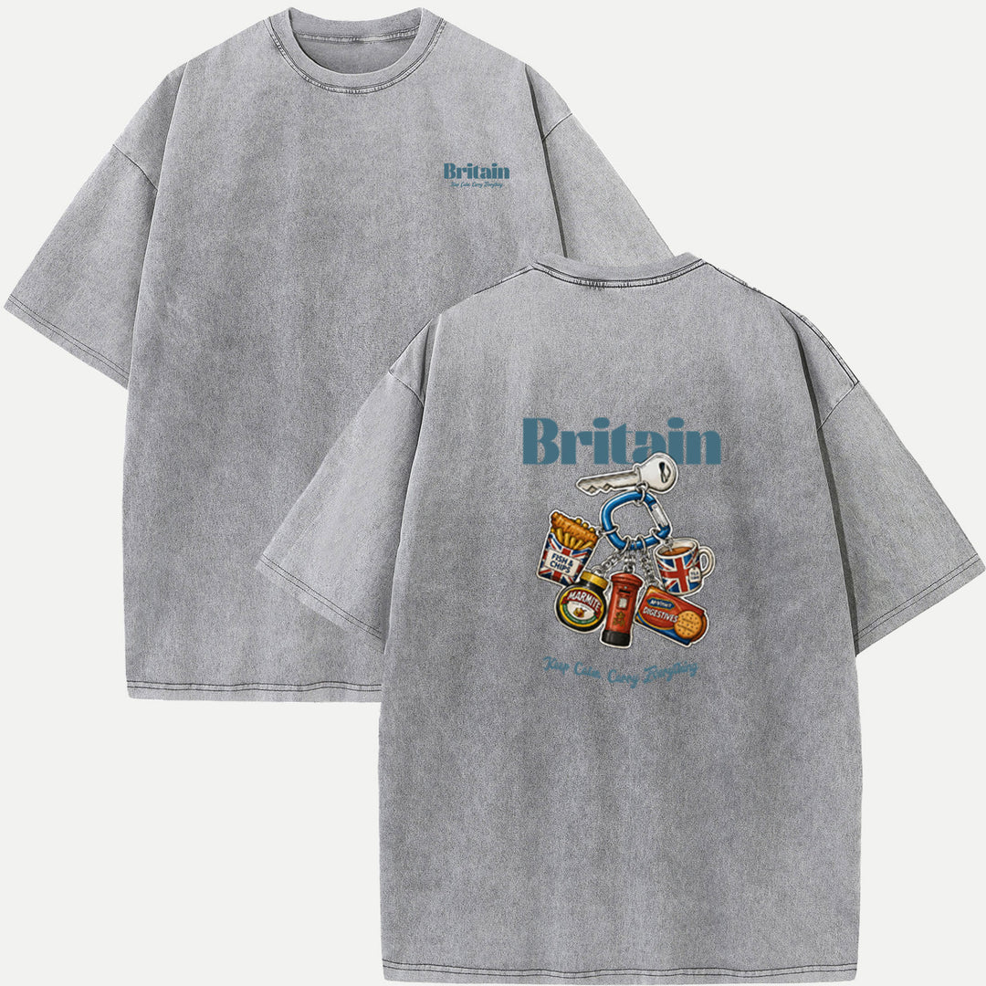 Britain Food Keychain Graphic T-Shirt