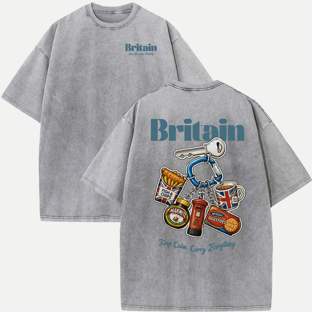 Britain Food Keychain Graphic T-Shirt
