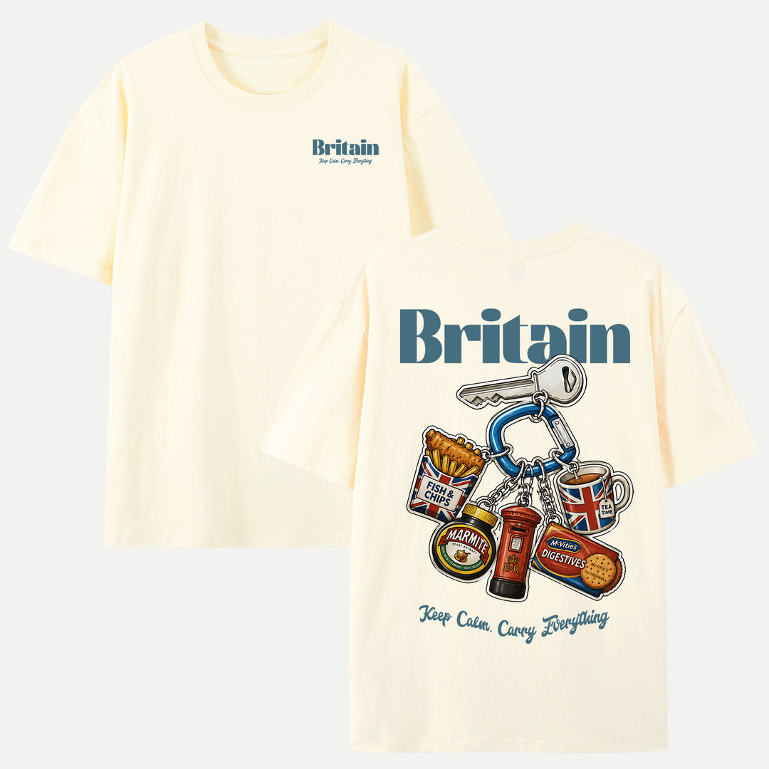 Britain Food Keychain Graphic T-Shirt