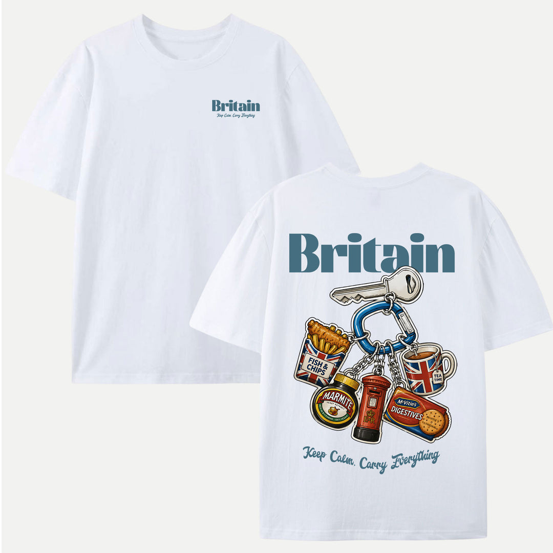 Britain Food Keychain Graphic T-Shirt
