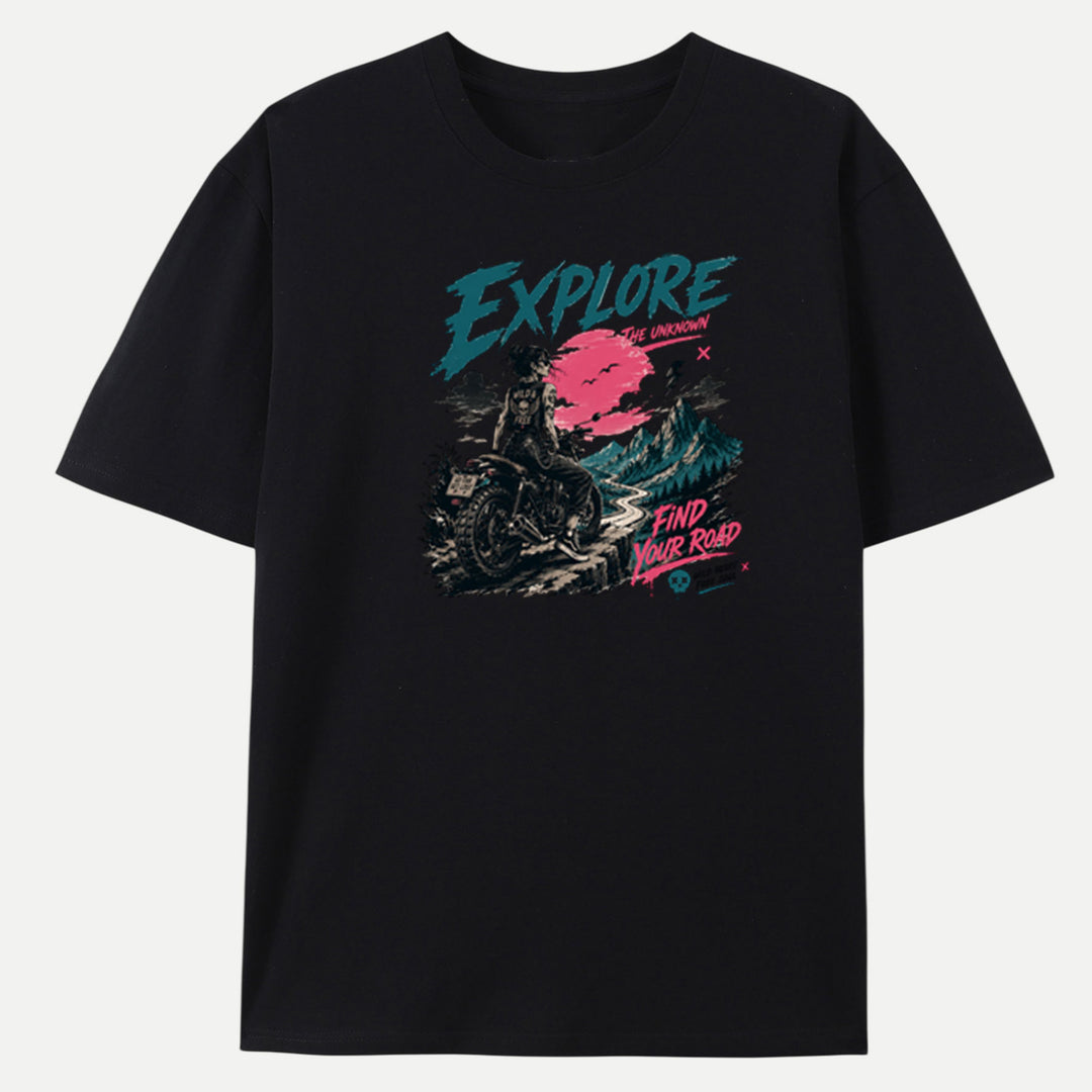 Explore The Unknown Motorcycle T-Shirt