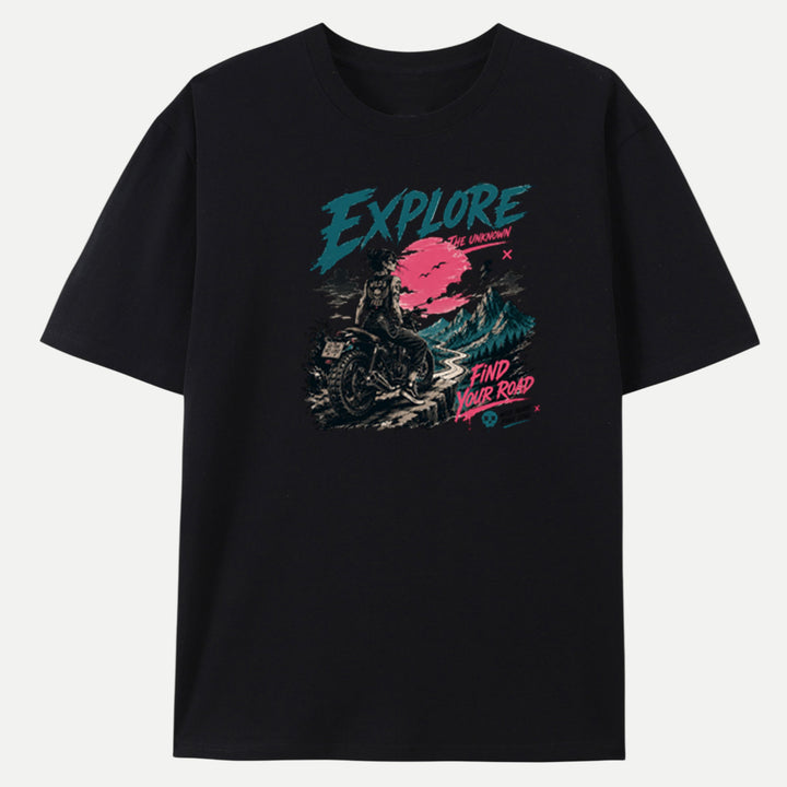 Explore The Unknown Motorcycle T-Shirt