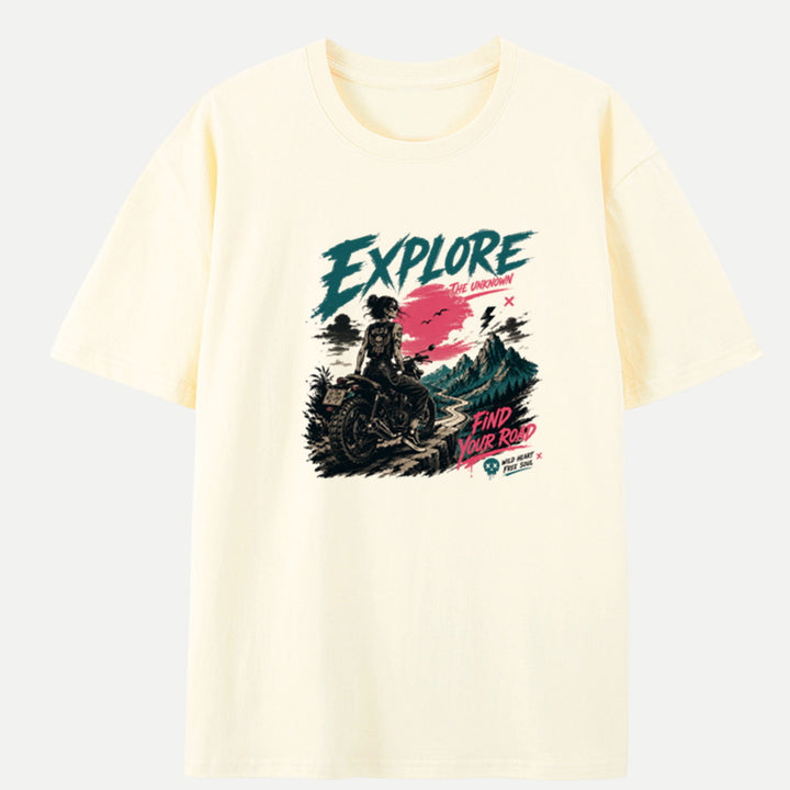 Explore The Unknown Motorcycle T-Shirt