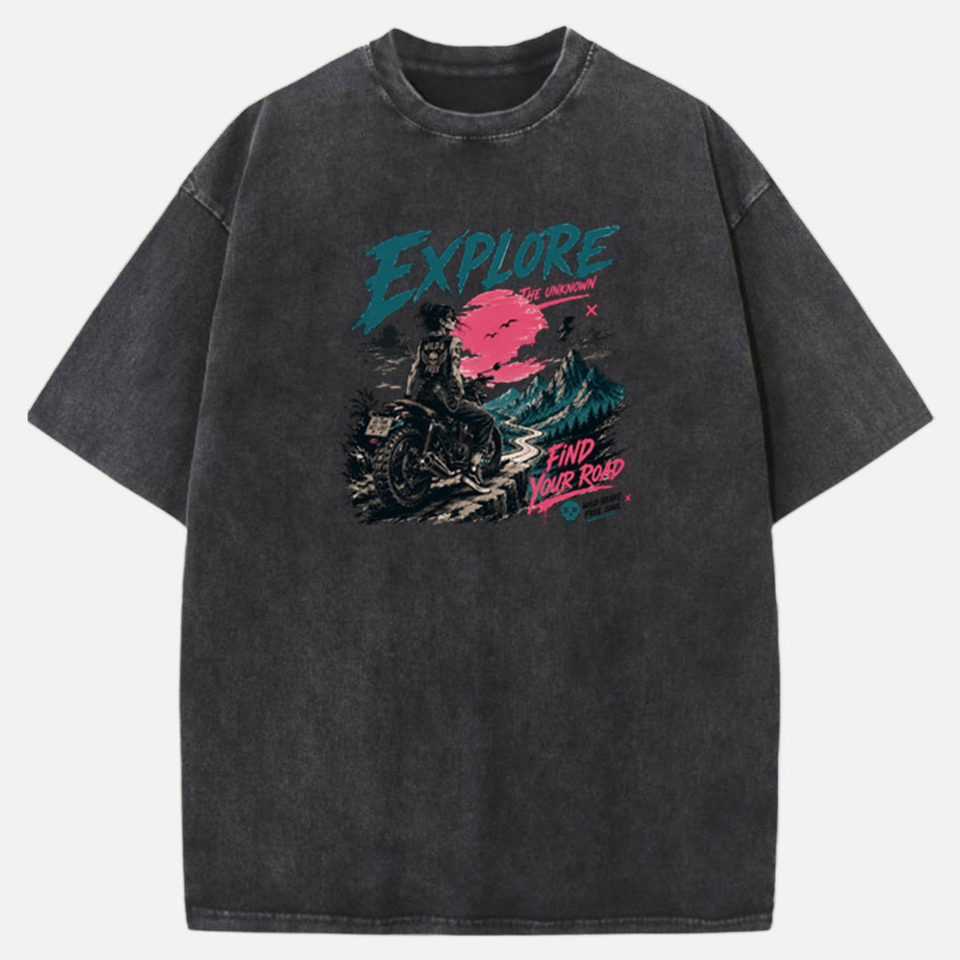 Explore The Unknown Motorcycle T-Shirt