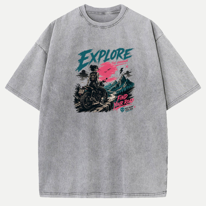 Explore The Unknown Motorcycle T-Shirt