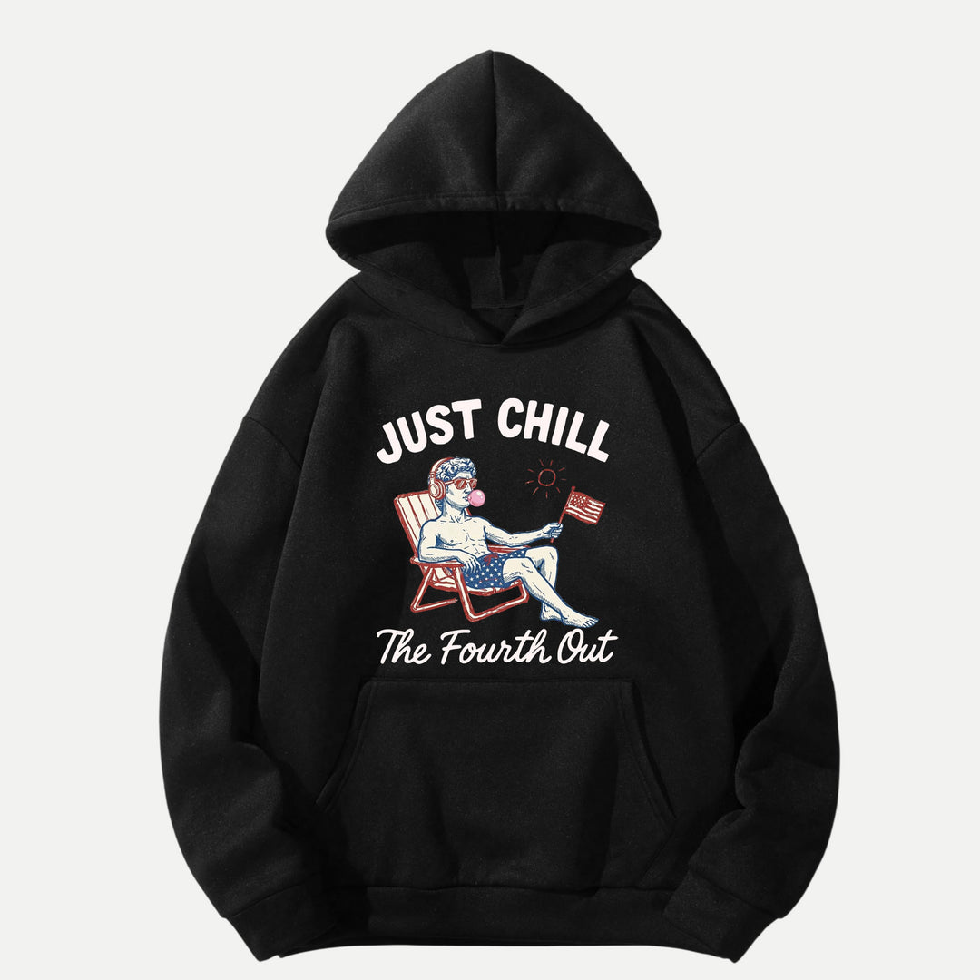 Just Chill The Fourth Out Statue Graphic T-Shirt