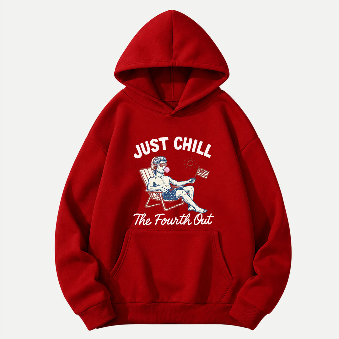 Just Chill The Fourth Out Statue Graphic T-Shirt
