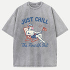 Just Chill The Fourth Out Statue Graphic T-Shirt
