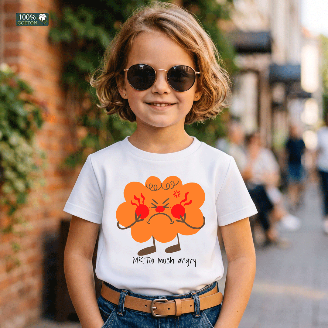 Mr. Too Much Angry Kids Graphic T-Shirt