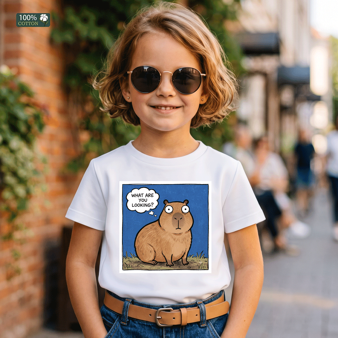 What Are You Looking At? Capybara Kids T-Shirt