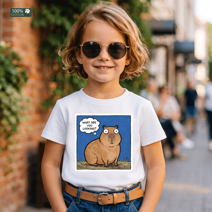 What Are You Looking At? Capybara Kids T-Shirt