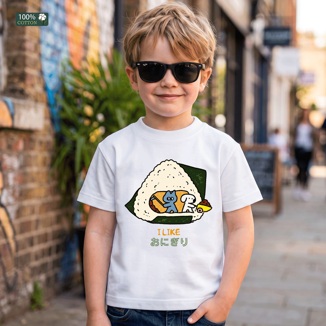 Cute Japanese Rice Ball Kids T-shirt