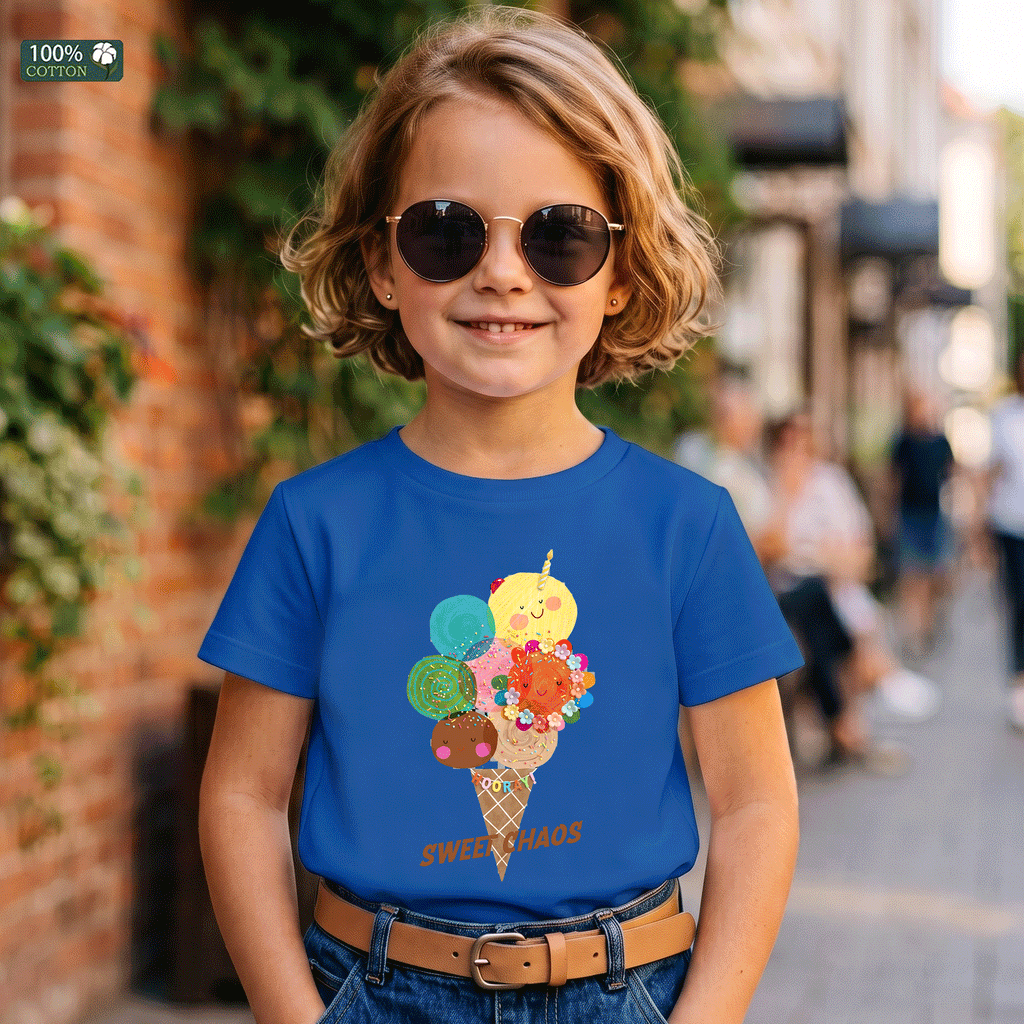 Sweet Chaos Ice Cream Kids Graphic T-Shirt