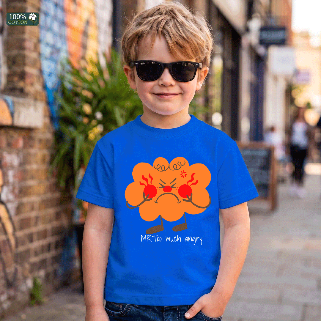 Mr. Too Much Angry Kids Graphic T-Shirt