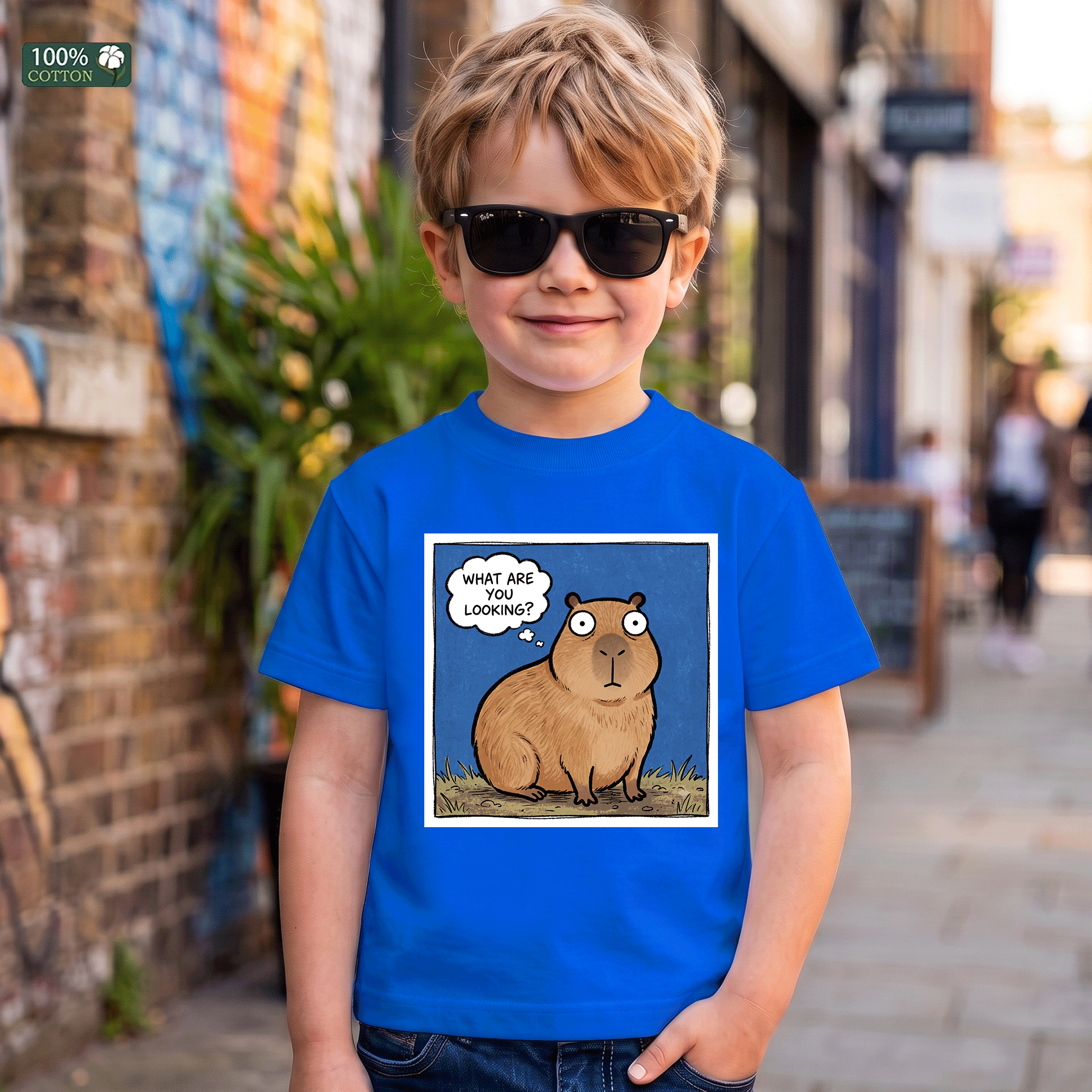 What Are You Looking At? Capybara Kids T-Shirt
