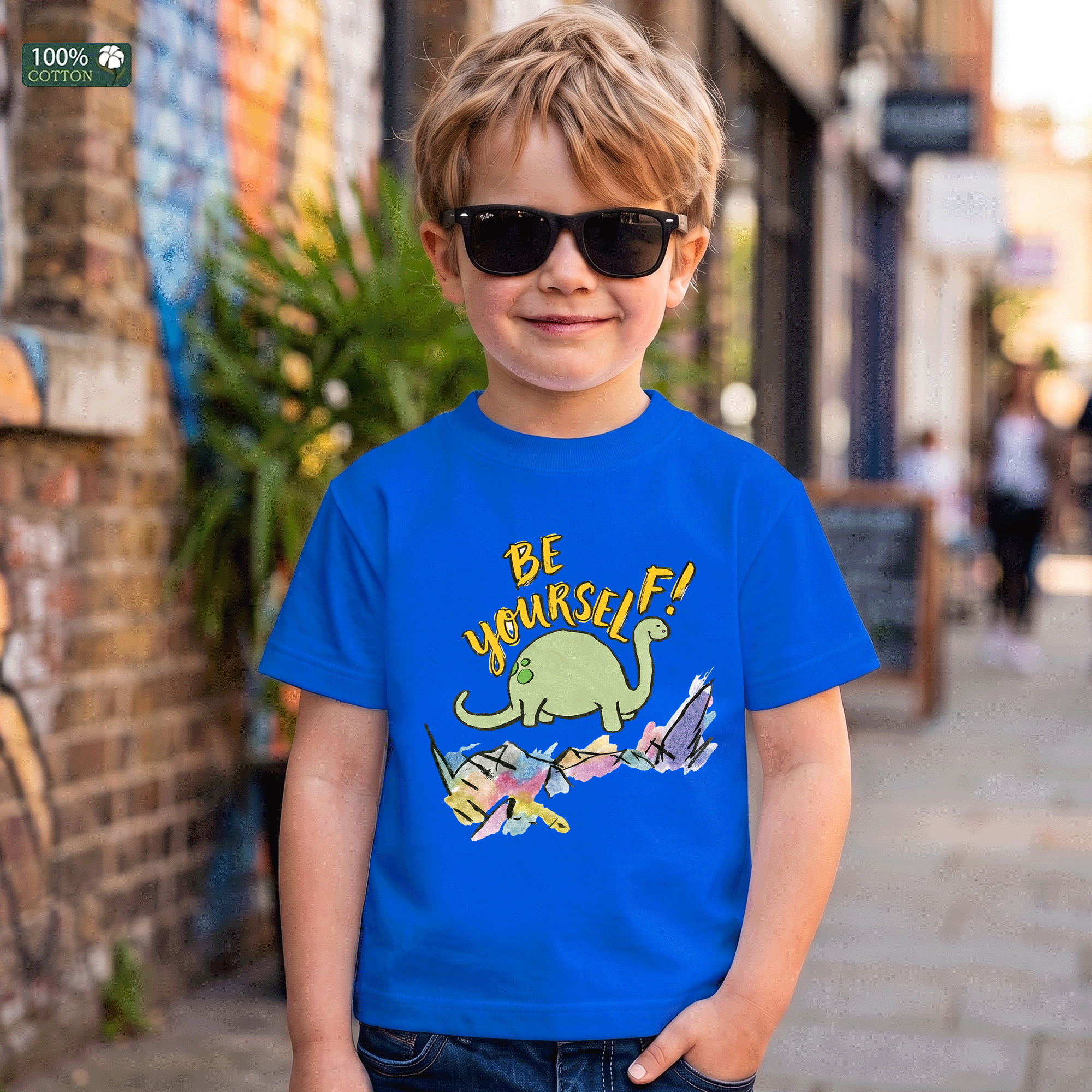 Be Yourself Dinosaur Kids Graphic T-Shirt