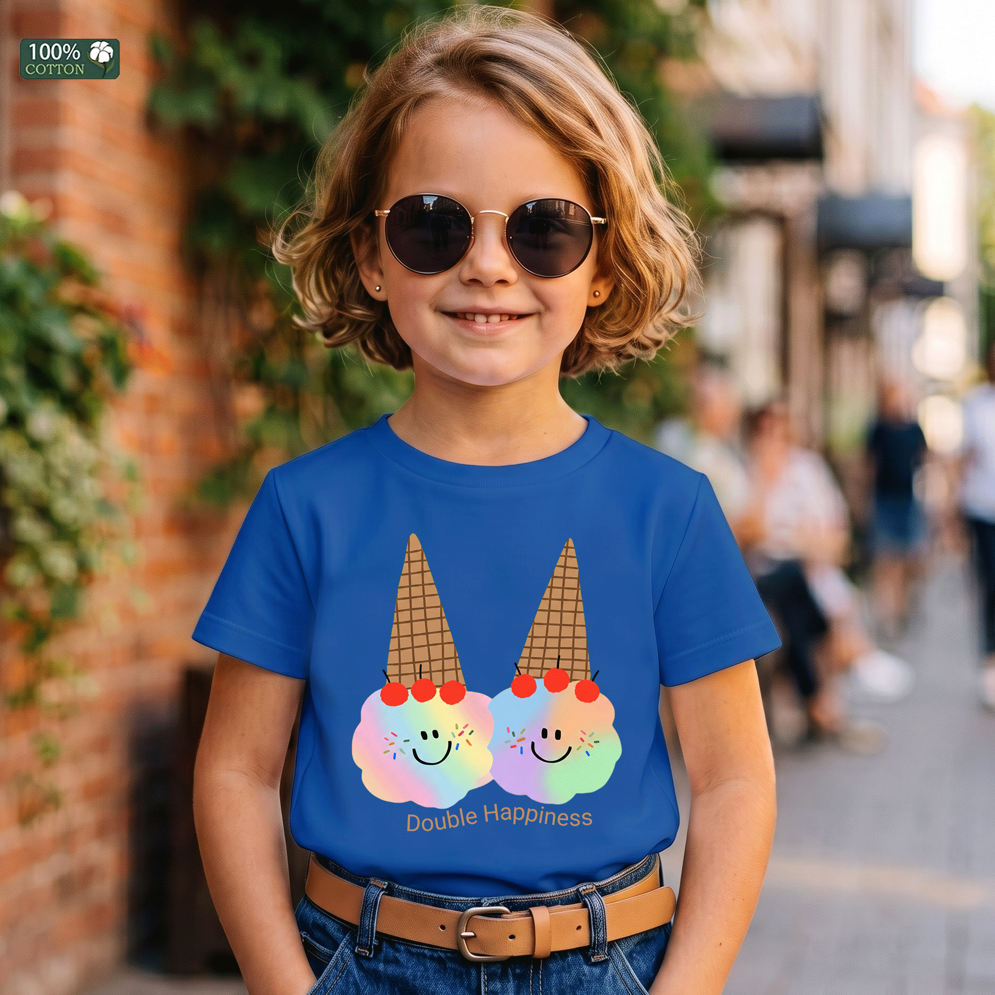 Double Happiness Ice Cream Kids Graphic T-Shirt