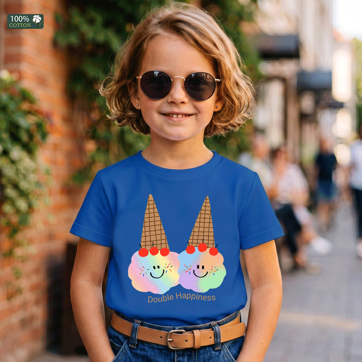 Double Happiness Ice Cream Kids Graphic T-Shirt