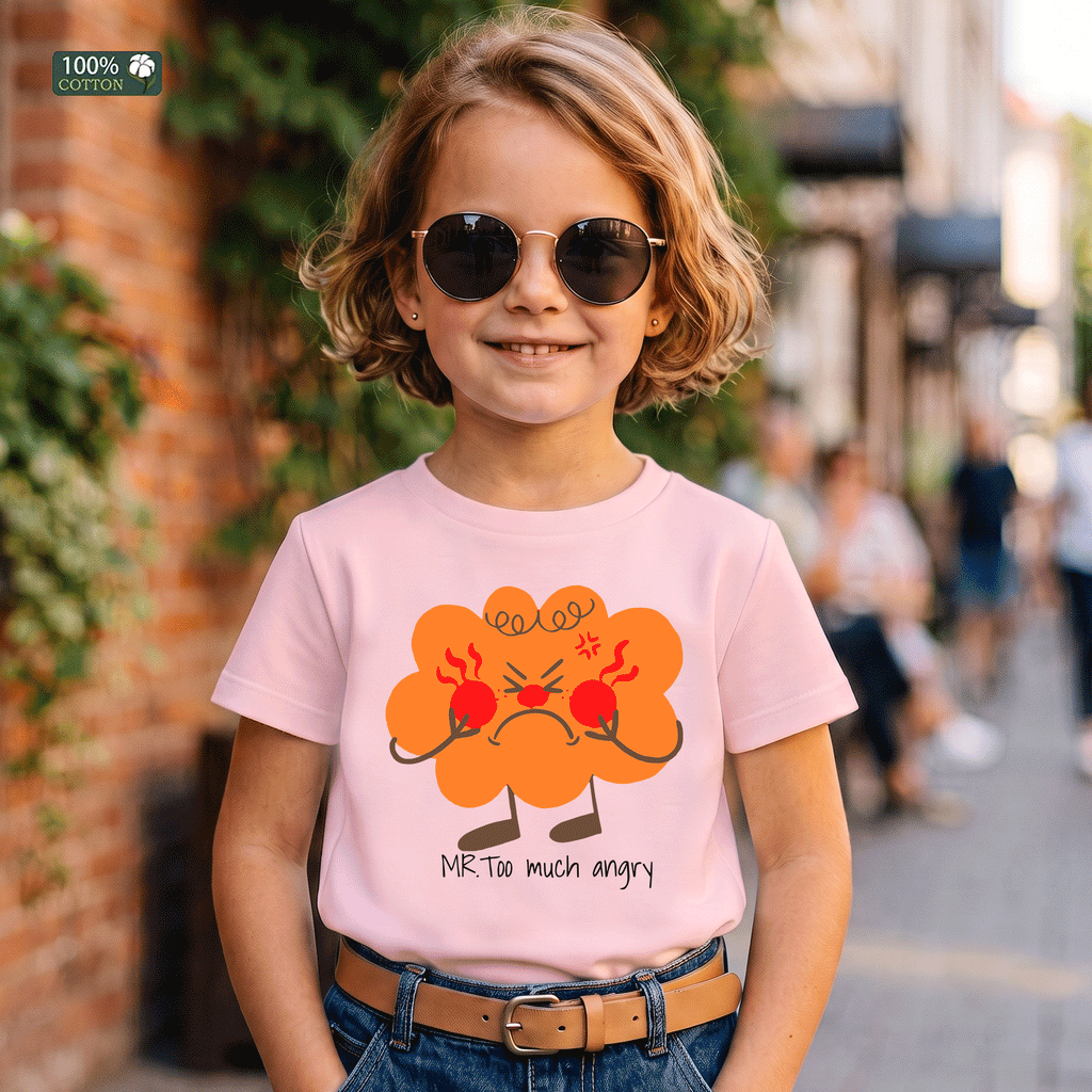 Mr. Too Much Angry Kids Graphic T-Shirt