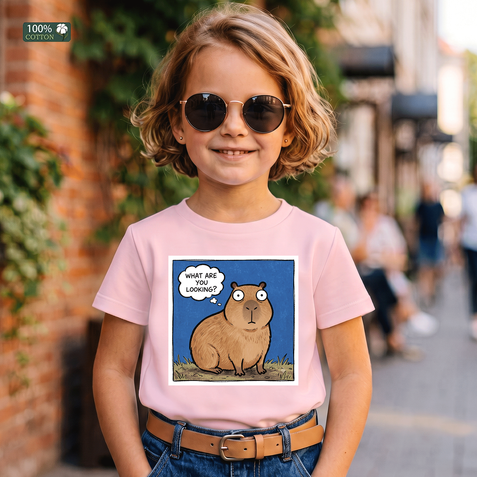 What Are You Looking At? Capybara Kids T-Shirt