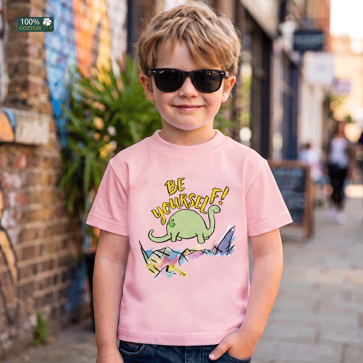 Be Yourself Dinosaur Kids Graphic T-Shirt
