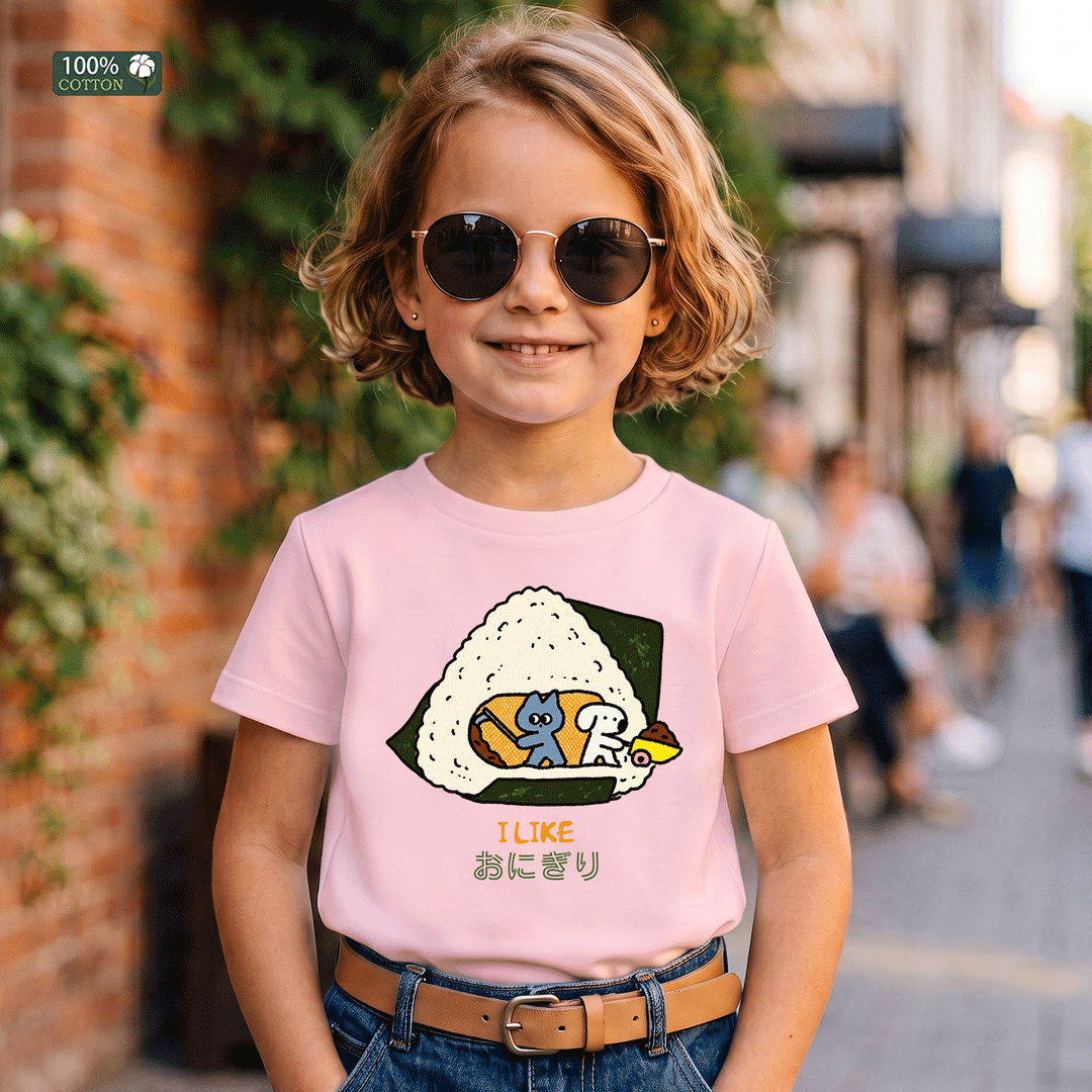 Cute Japanese Rice Ball Kids T-shirt