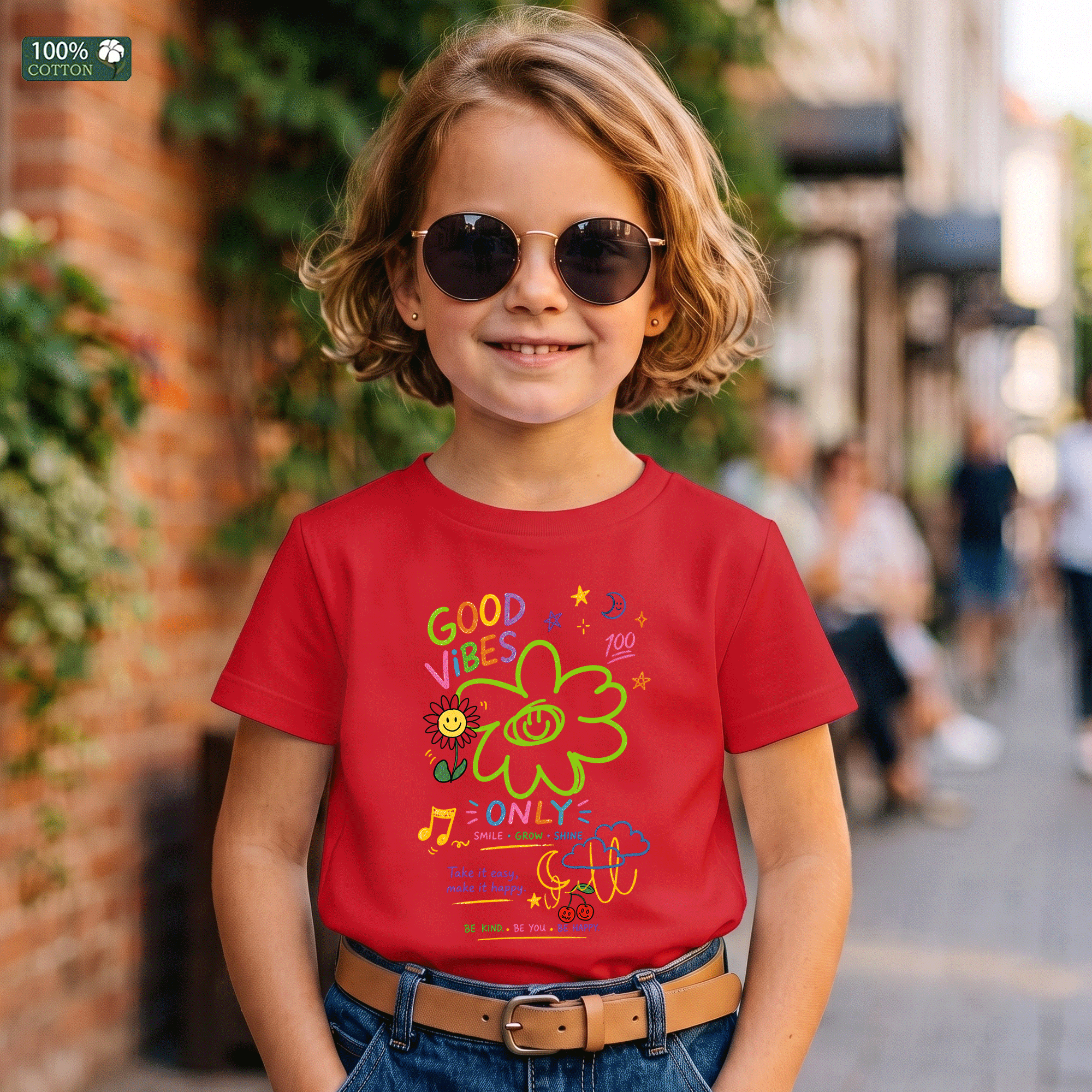 Good Vibes Only Kids Graphic T-Shirt