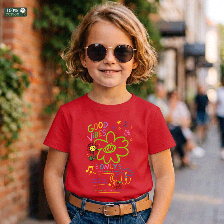 Good Vibes Only Kids Graphic T-Shirt