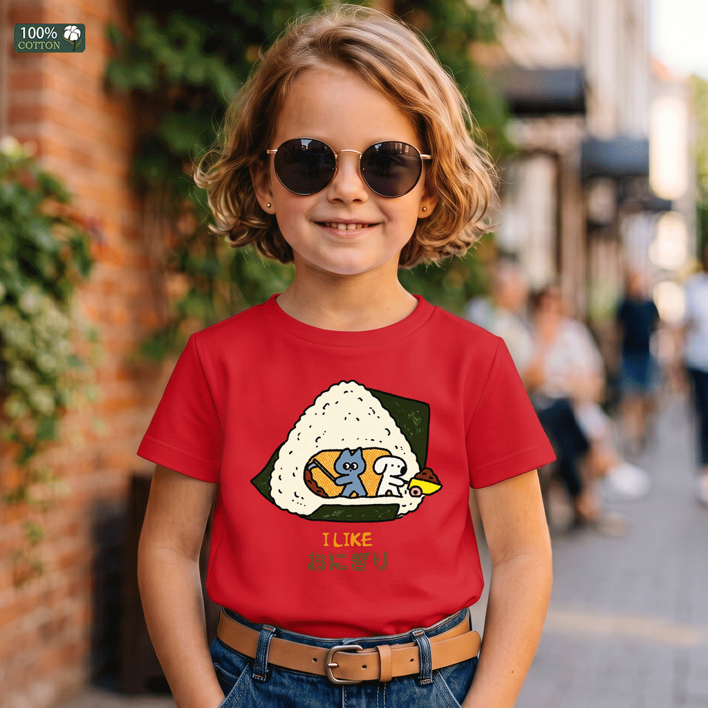 Cute Japanese Rice Ball Kids T-shirt
