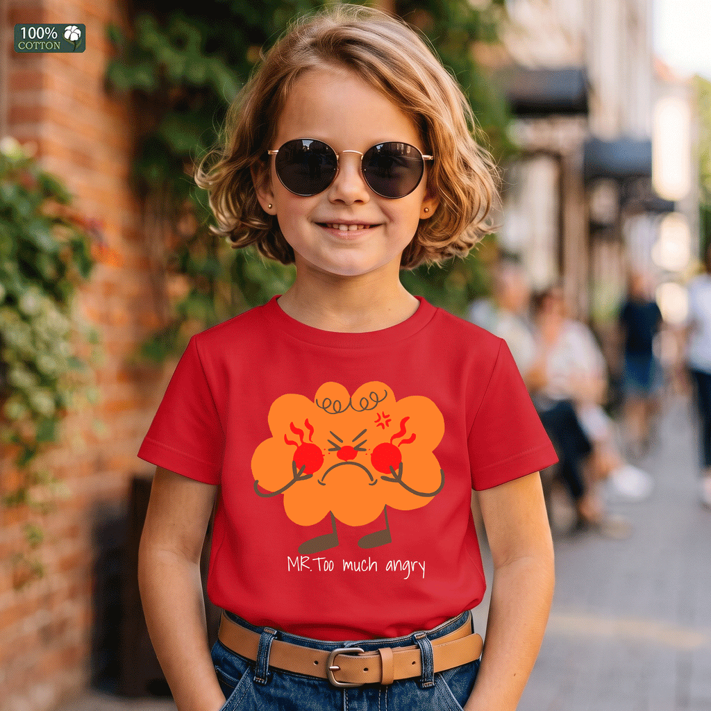 Mr. Too Much Angry Kids Graphic T-Shirt