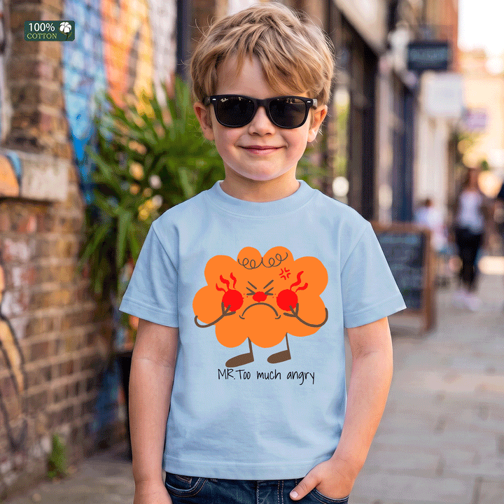 Mr. Too Much Angry Kids Graphic T-Shirt