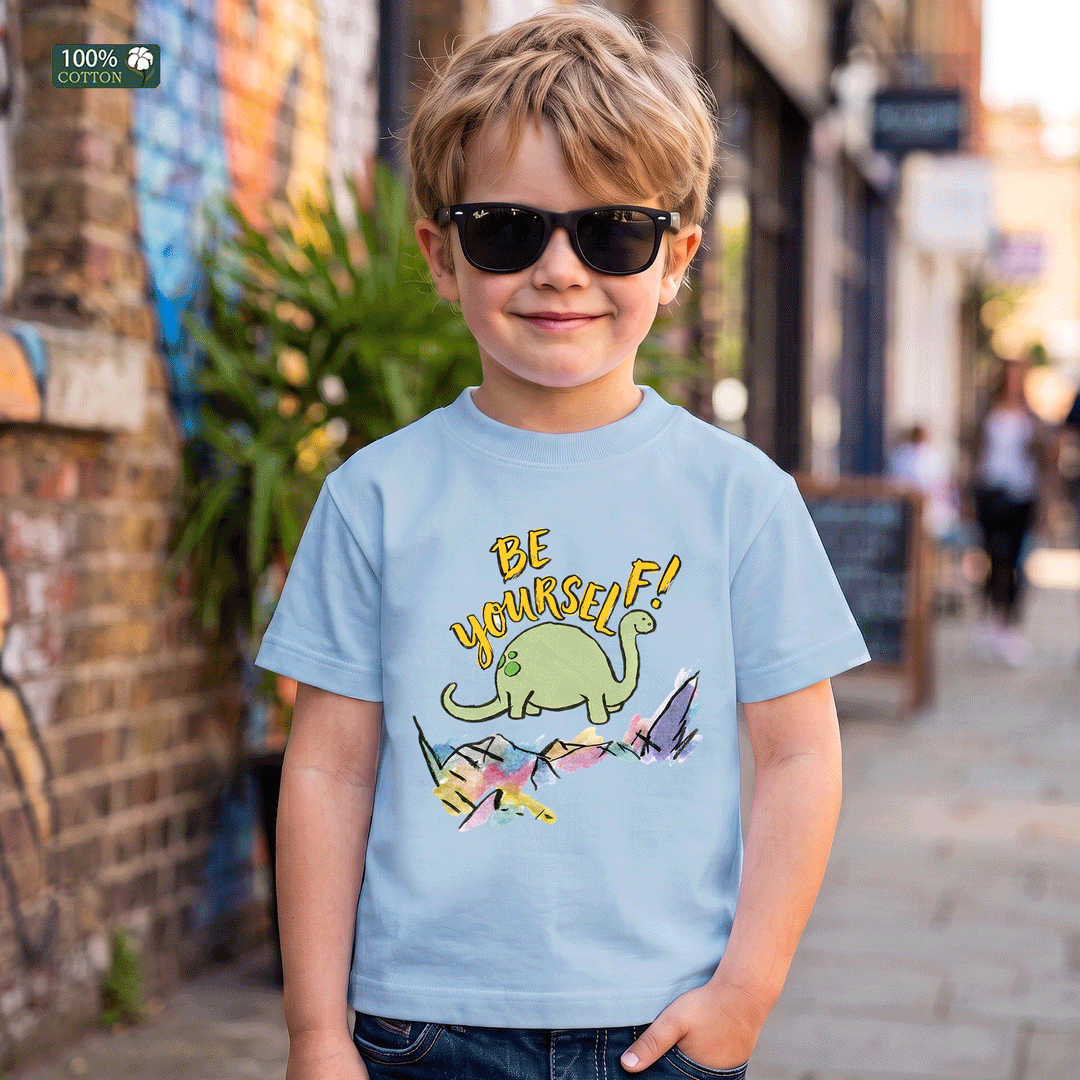 Be Yourself Dinosaur Kids Graphic T-Shirt