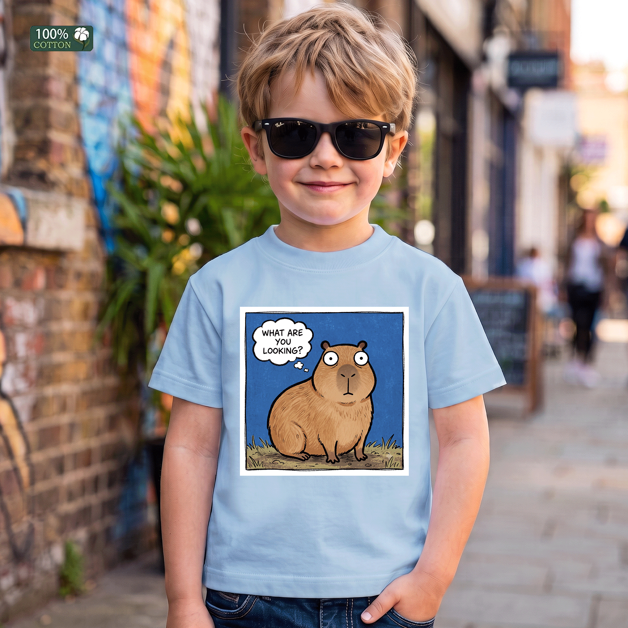 What Are You Looking At? Capybara Kids T-Shirt