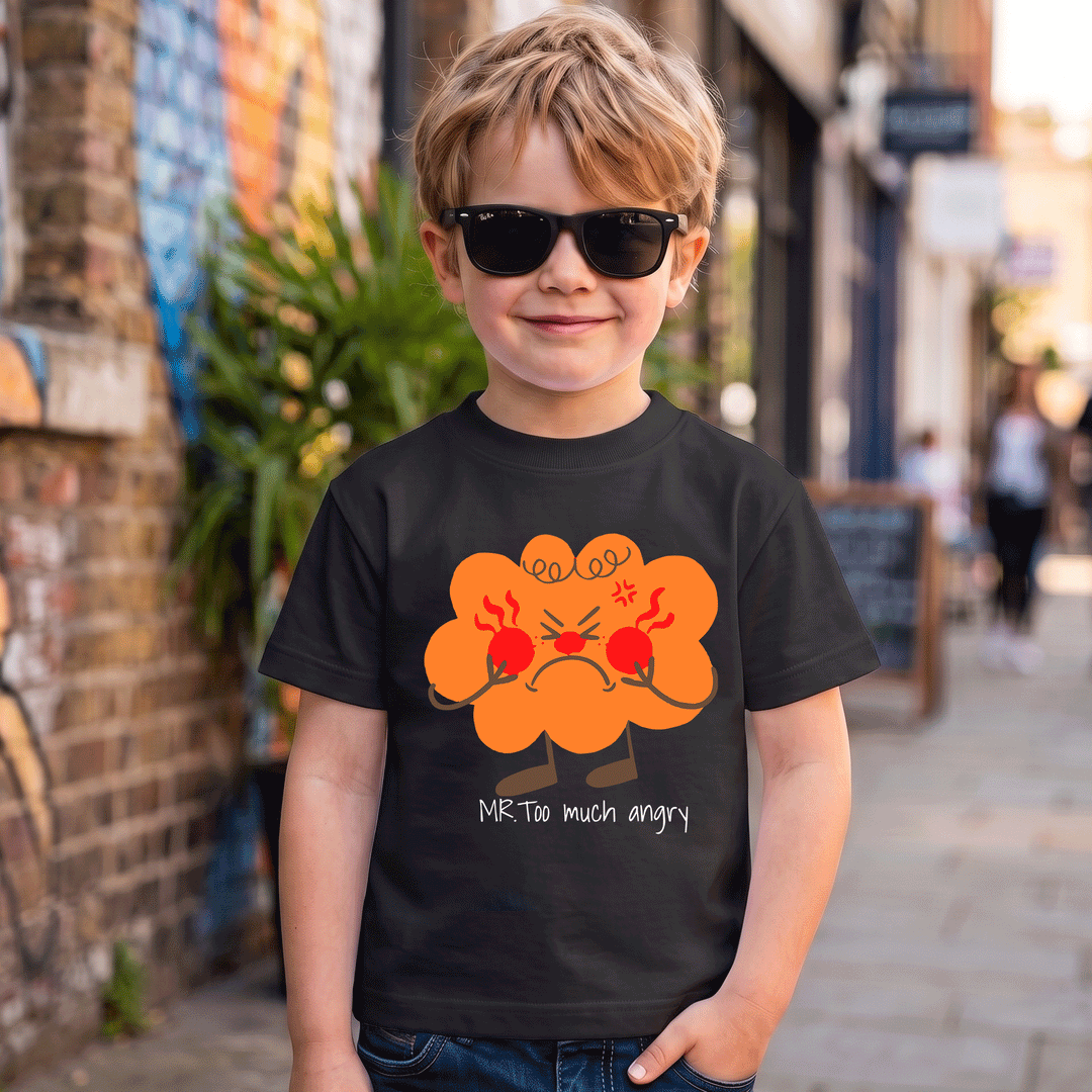 Mr. Too Much Angry Kids Graphic T-Shirt