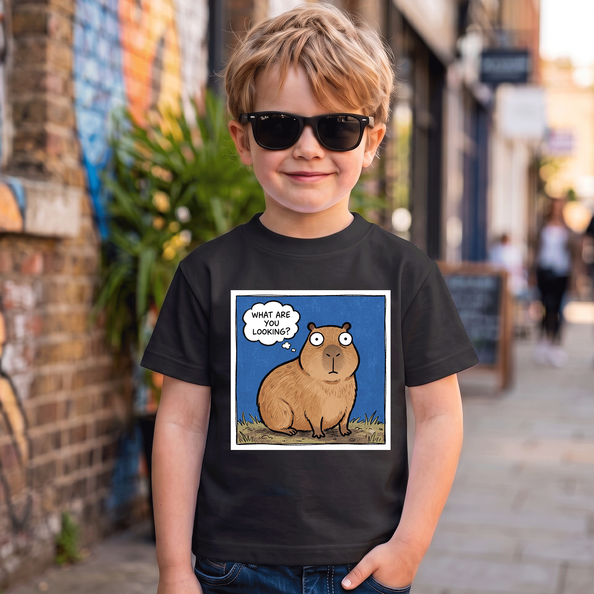 What Are You Looking At? Capybara Kids T-Shirt