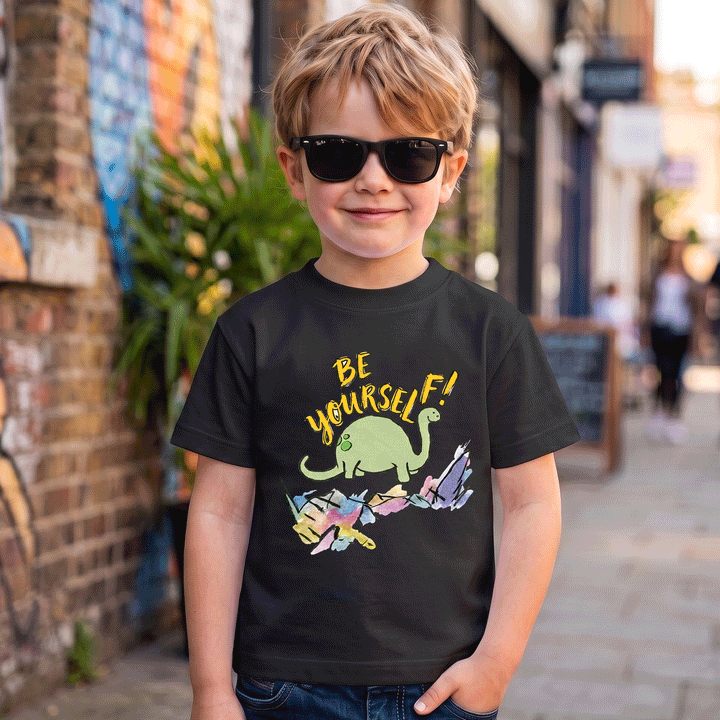 Be Yourself Dinosaur Kids Graphic T-Shirt