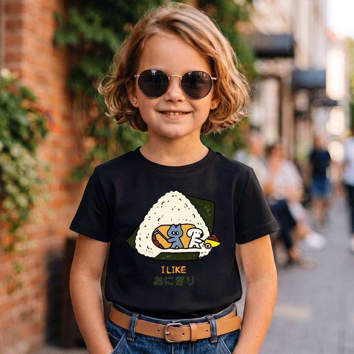 Cute Japanese Rice Ball Kids T-shirt