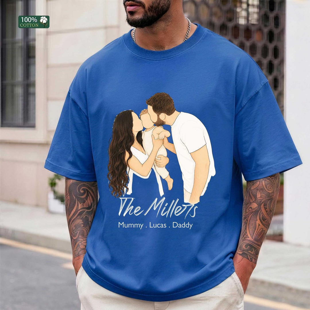 Classic Custom Faceless Portrait design T-shirt