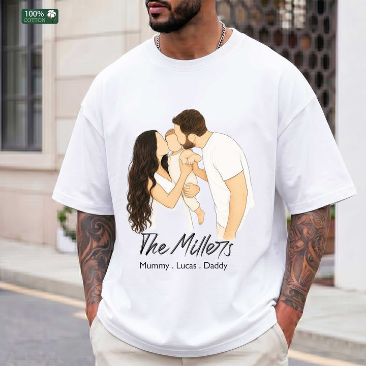 Classic Custom Faceless Portrait design T-shirt