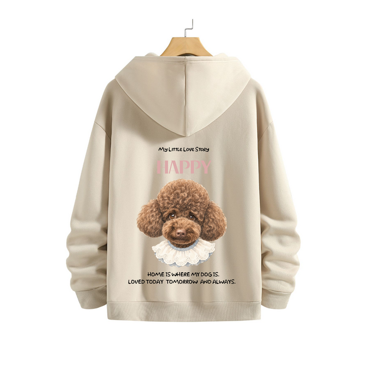 Korean-Style Hand-Drawn Pet Head Portrait Custom T-shirt