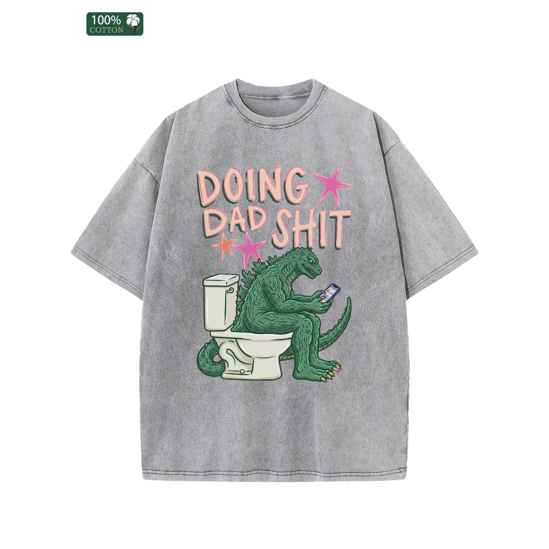 Doing Dad Shit Dinosaur Vintage T-Shirt – Funny Father’s Day Tee