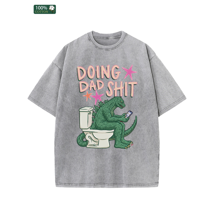 Doing Dad Shit Dinosaur Vintage T-Shirt – Funny Father’s Day Tee