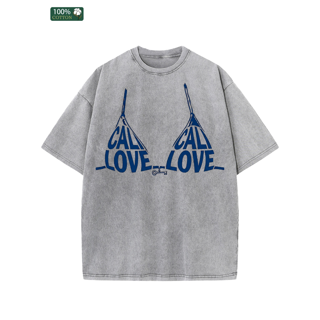 California Love Bikini Graphic T-Shirt – Summer Beach Cotton Tee