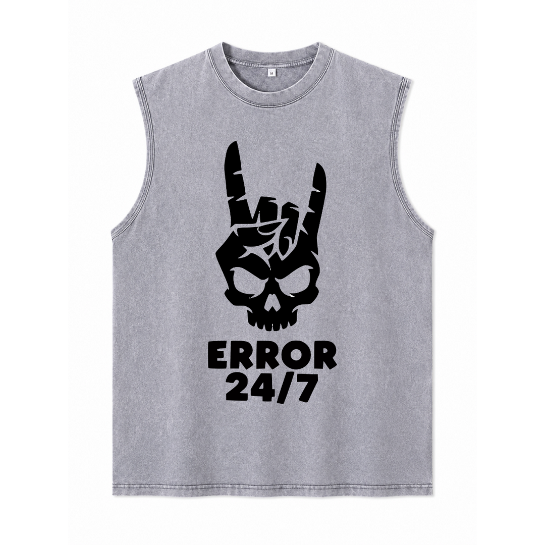 Error 24/7 Skull Vintage T-Shirt