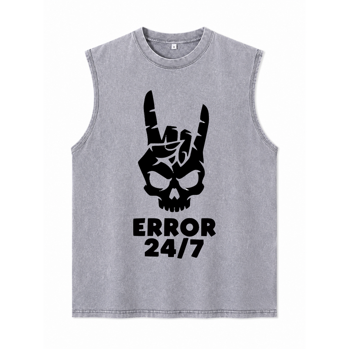 Error 24/7 Skull Vintage T-Shirt