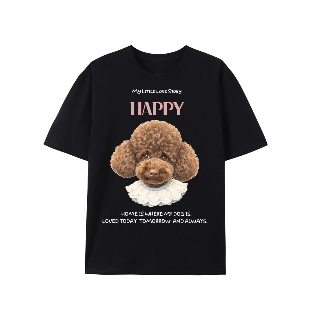 Personalised Hand-Drawn Pet Head Portrait T-shirt
