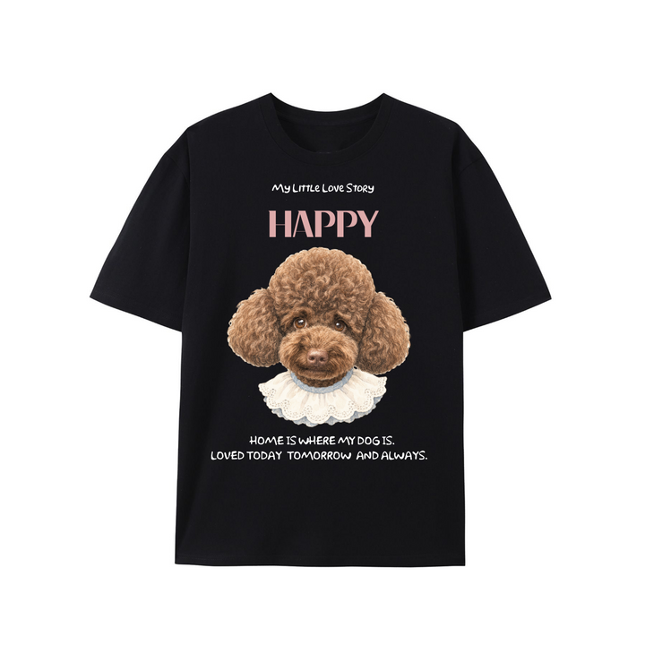 Personalised Hand-Drawn Pet Head Portrait T-shirt