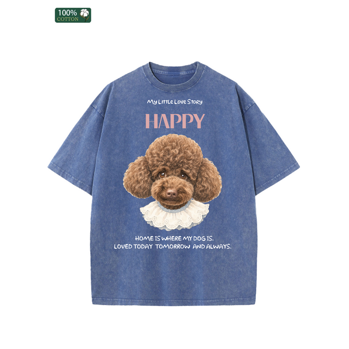 Personalised Hand-Drawn Pet Head Portrait T-shirt