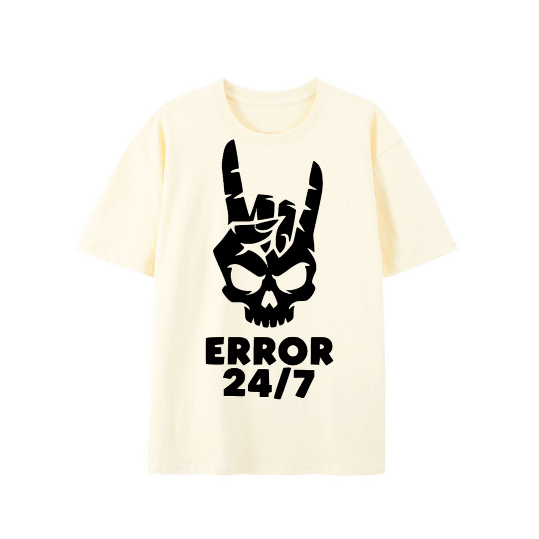 Error 24/7 Skull Vintage T-Shirt